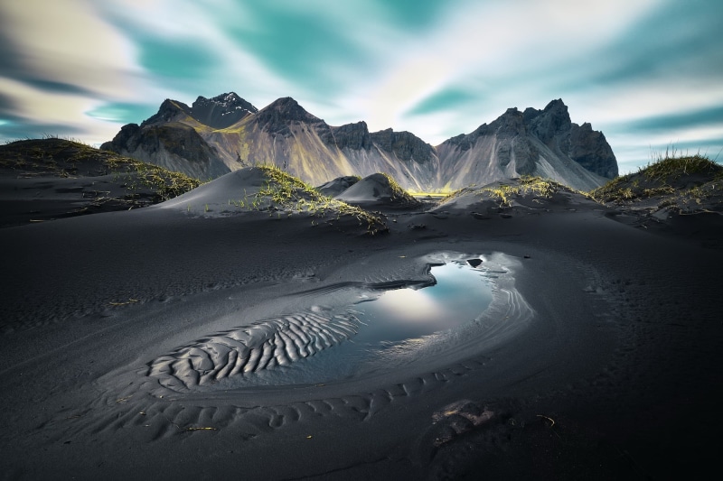 mountains, Vestrahorn Islande, nature, 1080P