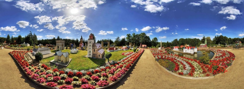 landscape, garden, 1080P, fisheye lens