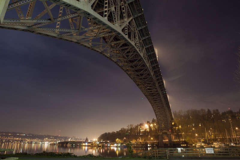fisheye lens, bridge, 1080P, Aurora Bridge