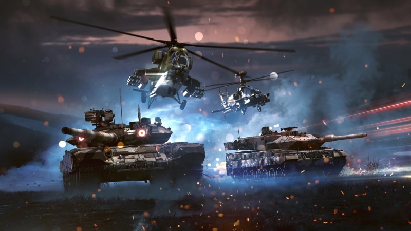 Boeing AH-64 Apache, Mil Mi-35, Leopard 2, Tank, T-90, War Thunder, 1080P, Helicopter, Video Game