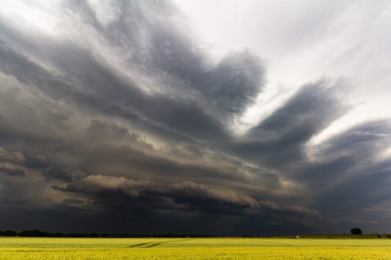 field, 4K, storm front, environment, rural scene, cumulonimbus, gewitterstimmung, a thunderstorm cell, beauty in nature, force of nature, landscape, mystical