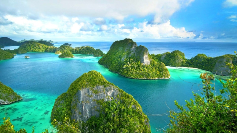 ampat, 2K, background, sea, island, papua, indonesia, west, ocean, raja