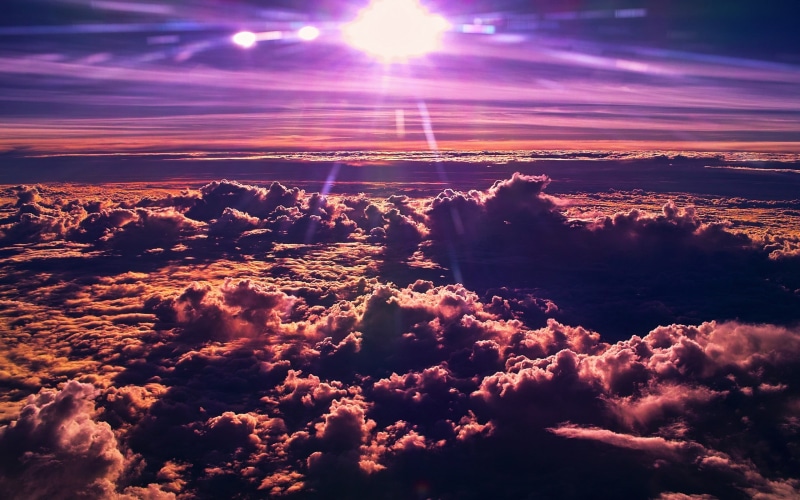 idyllic, aerial view, cloud - sky, Sun, sunbeam, lens flare, outdoors, nature, 2K, bright, gray, no people, clouds, brown, scenics - nature, photography