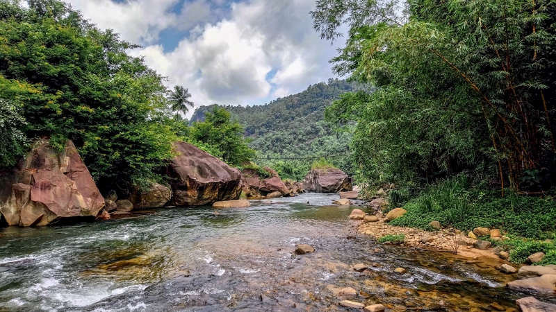 exotic landspae, asia, we oya river, forest, rock, landscape, sri lanka, yatiyanthota, river, we oya, stream, 5K