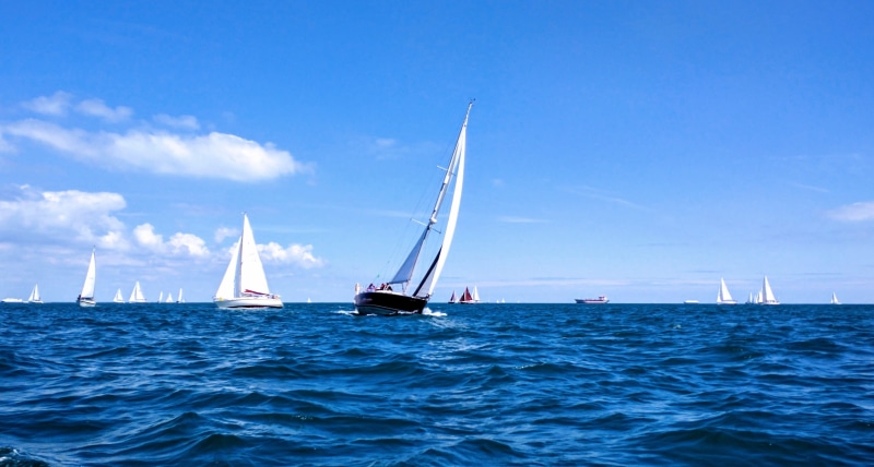 cloud - sky, yacht, boat, day, scenics - nature, blue, nautical, horizon over water, travel, sailboat, mode of transportation, waterfront, yachting, sailing