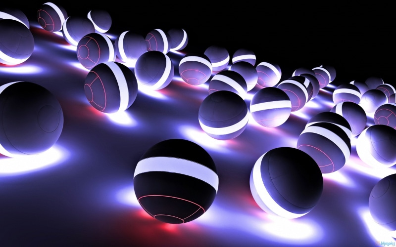 Glow, 3D, 2K, sphere, ultra, 2560x1600, glowing, ultra hd, 4K, glowing balls, HD, 3d wallpape r, cool glowing