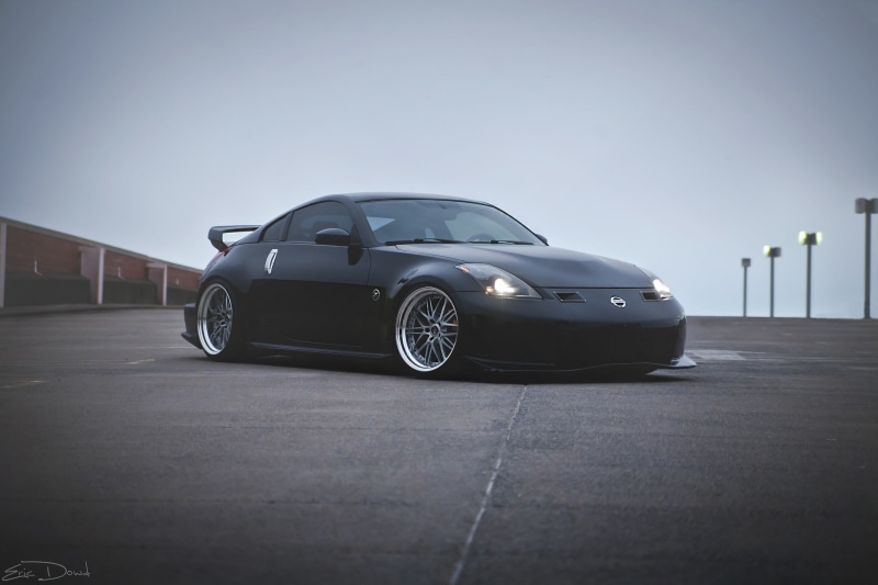 sports, 350z, black, 1080P, Tuning, stance, Nissan, coupe, z