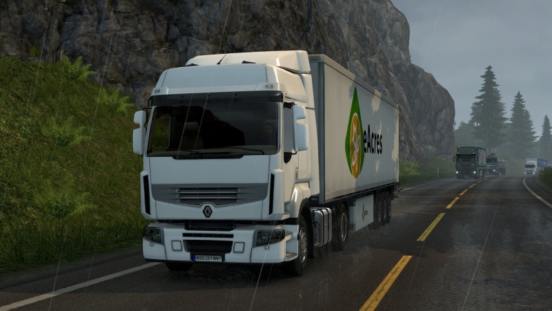 Euro Truck Simulator 2, sign, symbol, tree, street, the way forward, nature, transportation, plant, road, day, video games, land vehicle, road marking