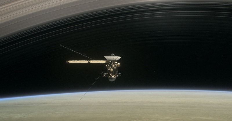 motion, air vehicle, planet earth, night, cassini, astronomy, planet - space, orbiting, finale, space exploration, transportation, military, no people