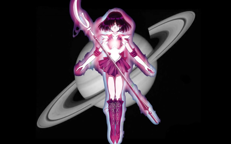 2K, simple, bishoujo, short, uniforms, background, saturn, sailor, moon, senshi, hair