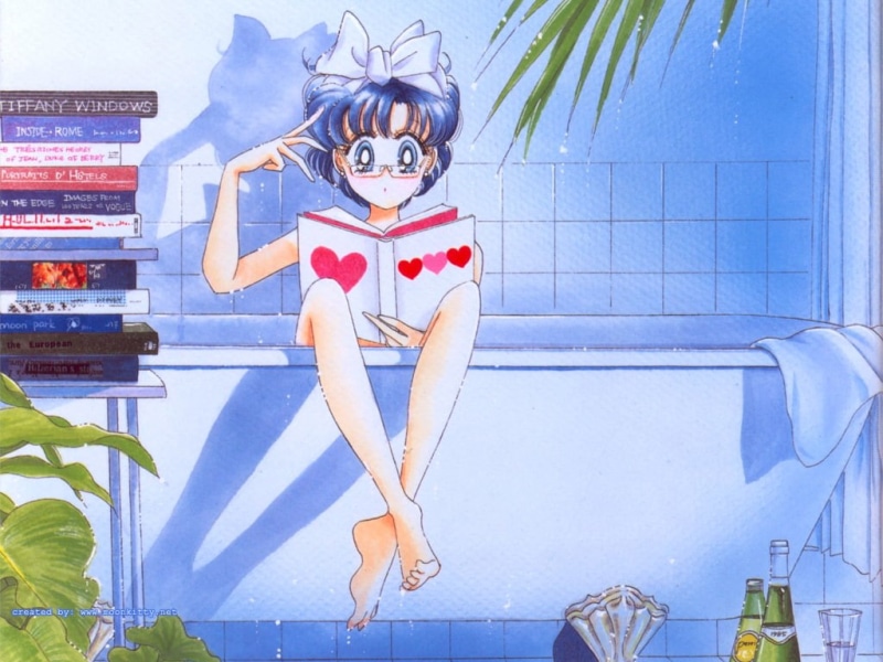 Amy, art, Sailor Mercury, moon, anime, Manga, sailor, 480P, hd, Sailor Moon, Ami