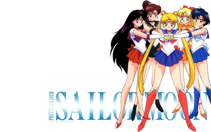 720P, Sailor Moon, moon, Sailor Jupiter, hd, Sailor Mars, Sailor Mercury, anime, sailor, Sailor Venus, jupiter, battling, senshi, art