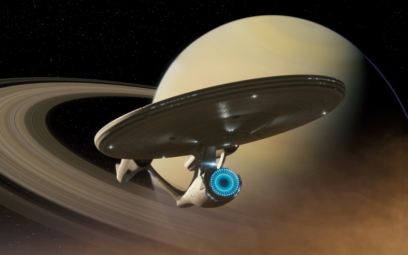 shape, spaceship, no people, astronomy, balloon, motion, spinning, hanging, USS Enterprise (spaceship), 4K, indoors, Saturn, Star Trek, close-up, sphere