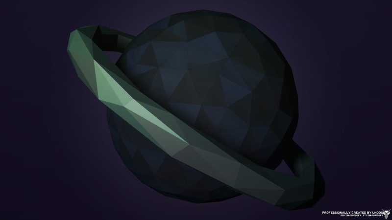 design, close-up, still life, illuminated, circle, shiny, pattern, low poly, art, poly, low, illustration, black background, Saturn, technology, glowing