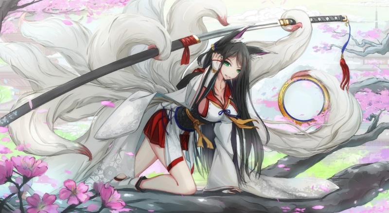 people, textile, day, clothing, lifestyles, real people, katana, fox girl, high angle view, relaxation, indoors, white color, child, bed, cherry blossom