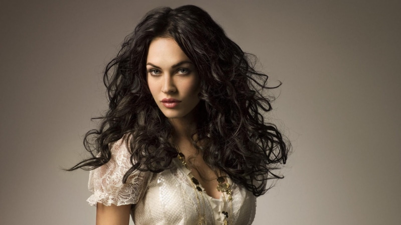 wavy hair, indoors, headshot, portrait, actress, brown hair, studio shot, beautiful people, long hair, Megan Fox, beautiful woman, curly hair, women, human hair
