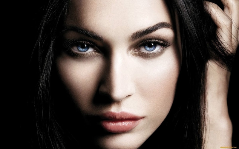 celebrity, 1080P, face, actress, blue eyes, Megan Fox, women, closeup