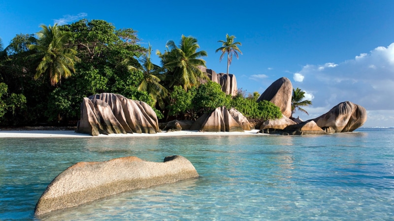 1080P, south, tropical, africa, shores, islands, hd, seychelles, beach, sea, rocks