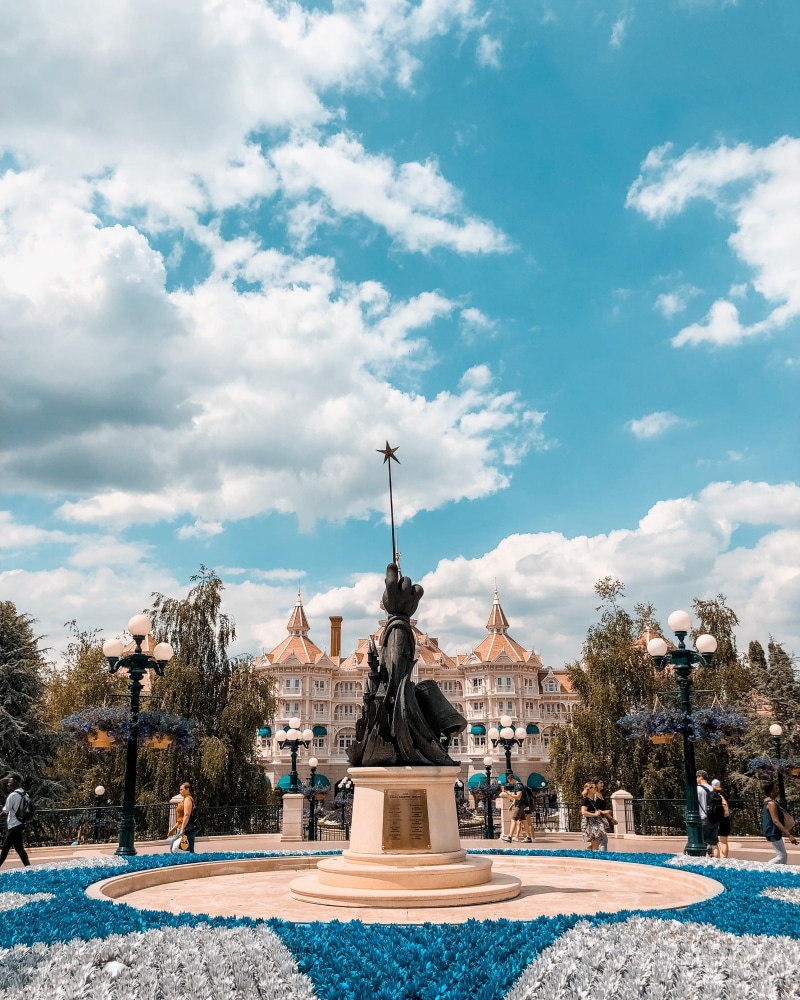 creativity, travel destinations, nature, the past, statue, outdoors, disneyland paris, human representation, castle, sculpture, art and craft