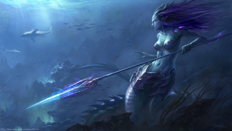 mermaids, 1080P, fantasy art, underwater, fantasy girl