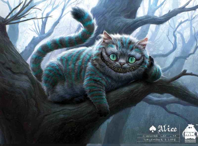 tree, 2K, stephen fry as the cheshire cat, no people, mammal, domestic cat, Alice In Wonderland, plant, alice, wonderland, day, Movies, cheshire, cat