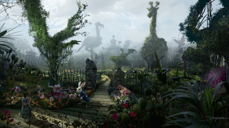 wonderland, in, alice, movies, leaf, 1080P, plant, green, hd