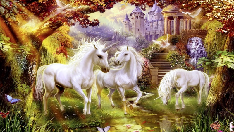 mane, unicorn, fantasy art, unicorns, mythical creature, painting, mythology, legendary creature, 1080P
