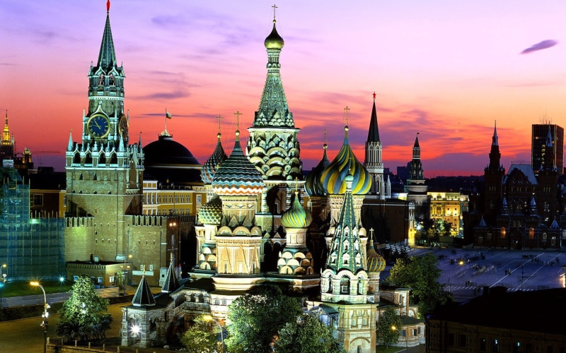 1080P, Russia, Night, Moscow