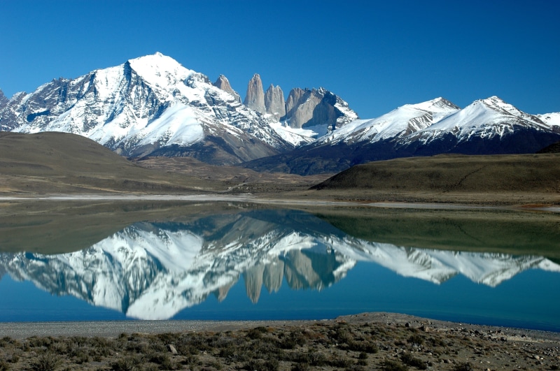 wilderness, reflection, lake, mountains, argentina, scenic, travel, beauty in nature, extreme Terrain, landscape, water, 2K, mountain, body, covered, near