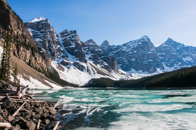 lake, tranquil scene, water, canada, mountain, mountain Peak, scenics - nature, 4K, wilderness Area, extreme Terrain, near, photography, frozen, landscape