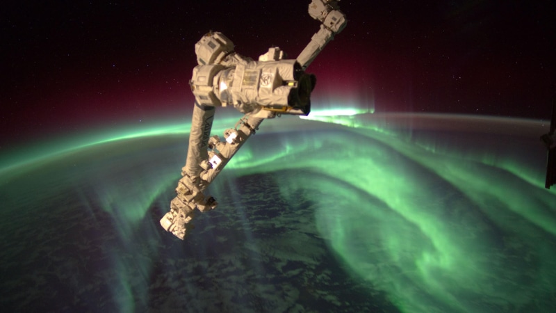 outer space, sky, outdoors, sea, nasa, one person, star - space, polar lights, water, southern lights, fantasy, space station, mystery, exploration, arms raised