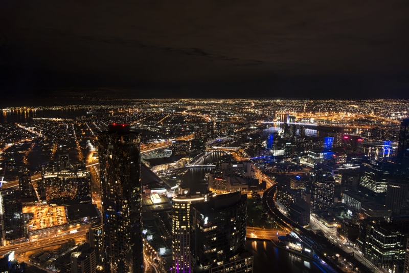 level, tokina, famous Place, nikon  d800, night, architecture, lights, low  light, City from Above, buildings, skyscraper, 5K, illuminated, melbourne
