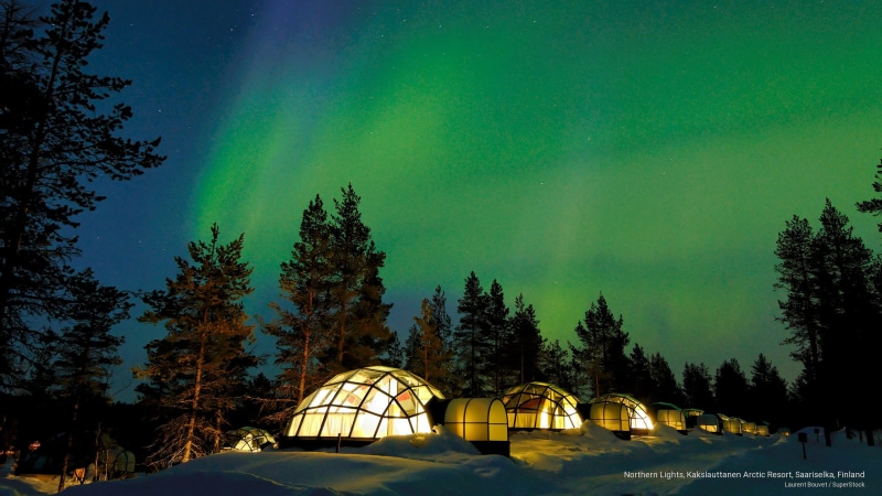 2K, northern, finland, resort, kakslauttanen, saariselka, Winter, arctic, lights
