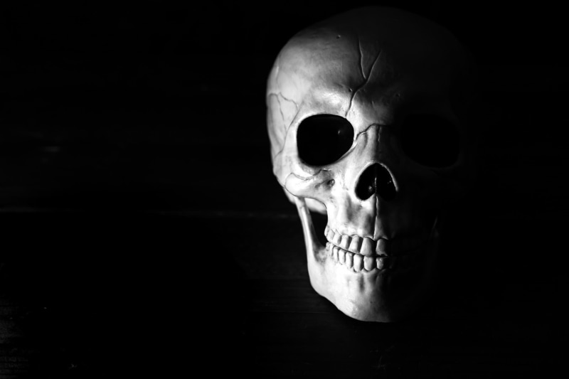 1080P, white, mask, black, skull