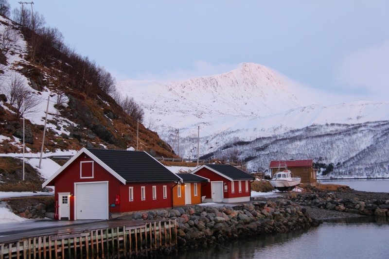 cabin, cold temperature, norway, snowcapped mountain, stay, building exterior, scenics - nature, snow, scandinavia, landscape, architecture, northern lights