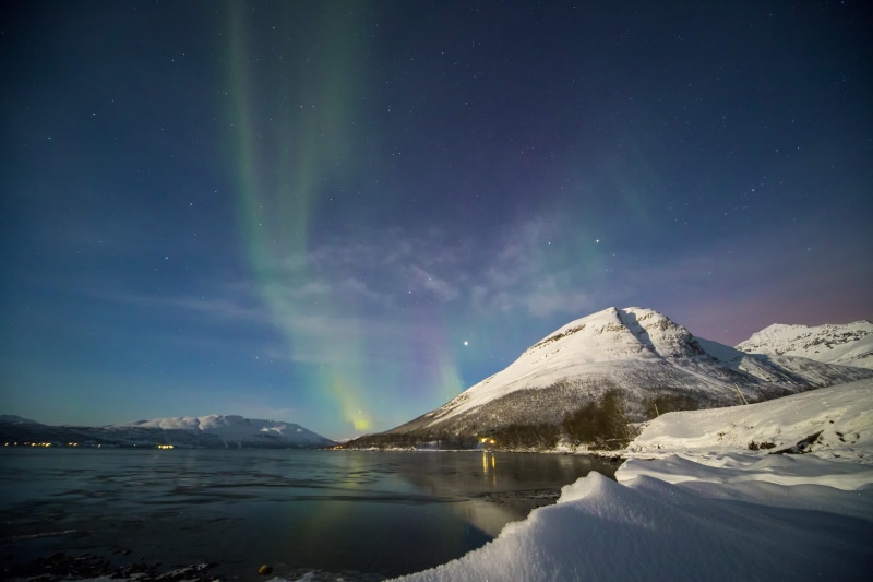 no people, star - space, outdoors, snow, glacier, scenics - nature, northern light, night, aurora, tromsø, cold temperature, daytime, tromso, snowcapped