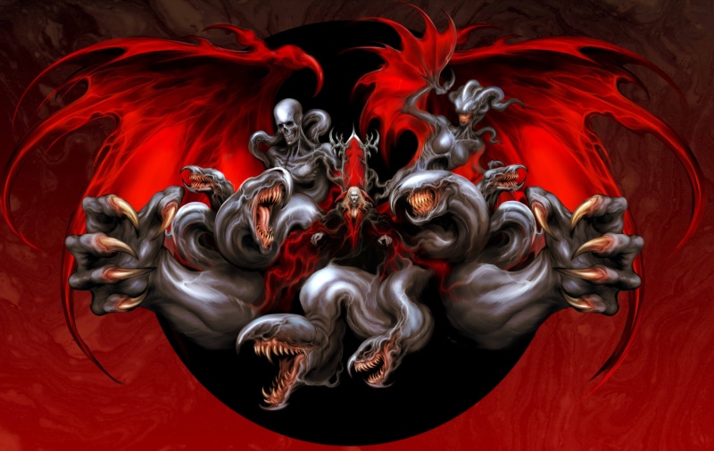witnesstheabsurd, vampire (anime), Castlevania: Symphony of the Night, red, 4K, Dracula, video game art, Castlevania