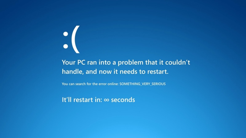 minimalism, artwork, Blue Screen of Death, humor, computer, typography, 1080P, quote, blue background