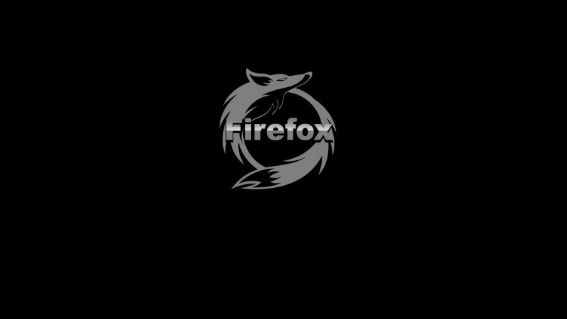 black background, Fox, the program, minimalism, Internet, browser, mozilla firefox, 1080P