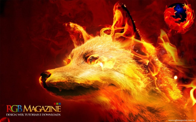 Red, Fox, 720P, Firefox, Blue, Fire, Abstract, Technology, mozilla