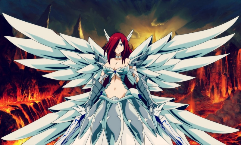 Anime, one person, illustration, women, Fairy Tail, casual clothing, reflection, red, religion, portrait, celebration, computer Graphic, spirituality, standing