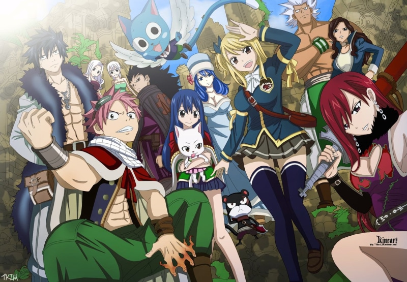 Elfman Strauss, for sale, multi colored, Mirajane Strauss, Natsu Dragneel, day, women, Juvia Lockser, high angle view, representation, Happy (Fairy Tail)