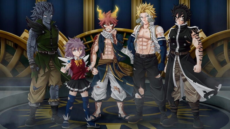 Gajeel Redfox, Sting Eucliffe, Wendy Marvell, 1080P, Natsu Dragneel, Anime, Fairy Tail, Rogue Cheney