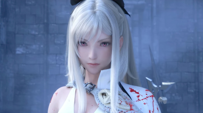 Drakengard 3, 1080P, intoner, Drakengard, red eyes, Zero, video game characters, white dress