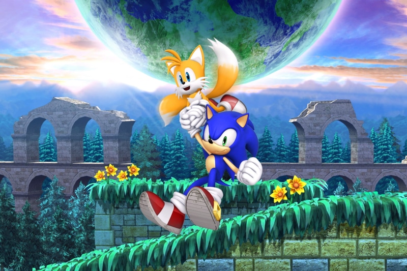 belief, building, travel, nature, representation, Sonic the Hedgehog, built structure, multi colored, digital composite, architecture, 1080P, outdoors