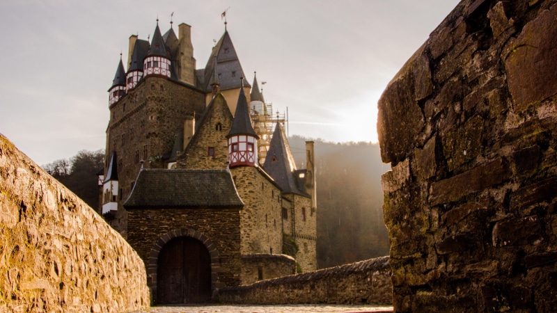 medieval architecture, eltz castle, history, middle ages, wall, fortification, germany, wierschem, building, castle, 4K, facade, knight castle, eltz forest