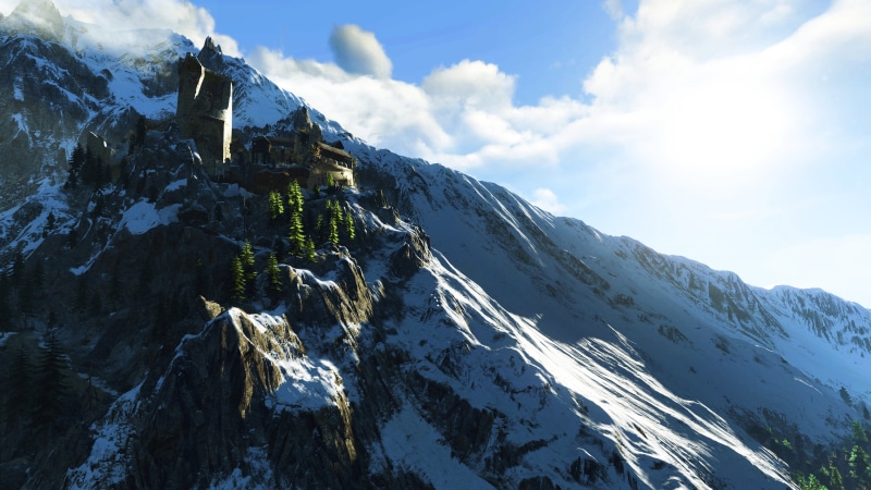 idyllic, formation, 4K, cold temperature, sky, mountain peak, environment, video games, beauty in nature, winter, snow, landscape, capped, day, cloud - sky