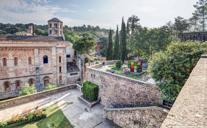 city, tree, cloud - sky, 4K, Spain, the past, old, ruined, catalonia, flors, archaeology, temps, travel destinations, day, outdoors, girona, building exterior
