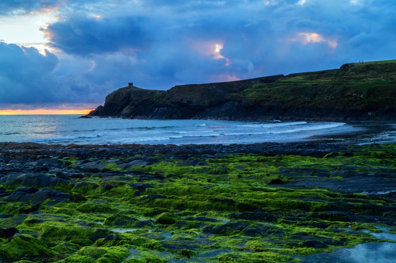 clouds, tower, rock - Object, wales, outdoors, landscape, sky, scenics, beach, seashore, Contrasts, photography, wave, coast, summer  sun, landscape photography