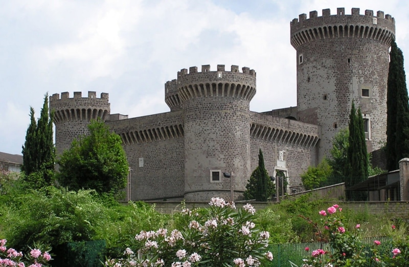 pia, tower, old ruin, building exterior, tivoli, nature, ancient, plant, Rocca Pia, flower, building, history, famous Place, outdoors, europe, travel destinations